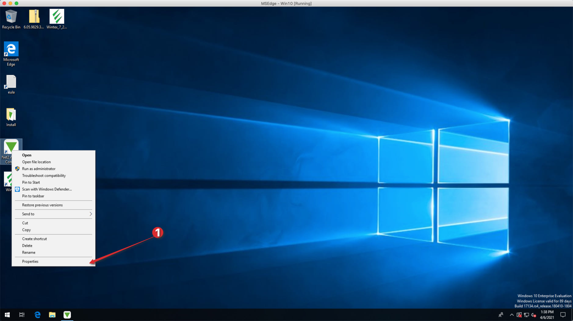 Right-click Paxton shortcut and select Properties