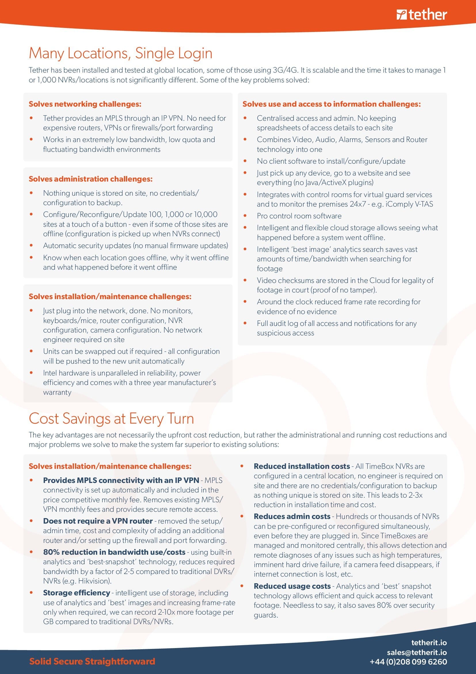 TetherX Many-locations-single-login